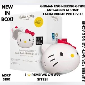 NIB! HELLO KITTY FACIAL SONIC BRUSH! ANTI-AGING! GERMAN ENGINEER GESKE! 5 ⭐️’S!